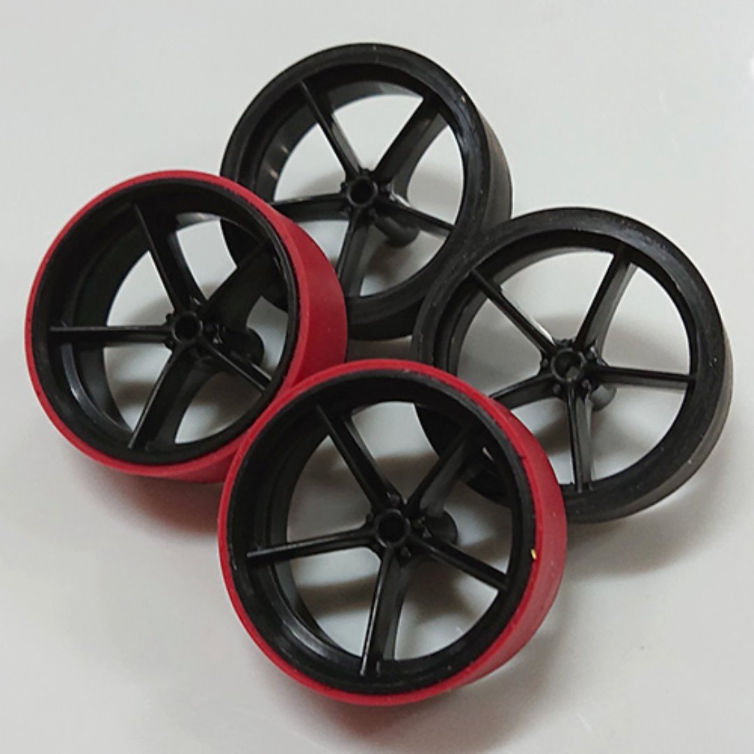 특수사이즈 회경 타이어(2) 24.6mm 휠 블랙/타이어 블랙,레드