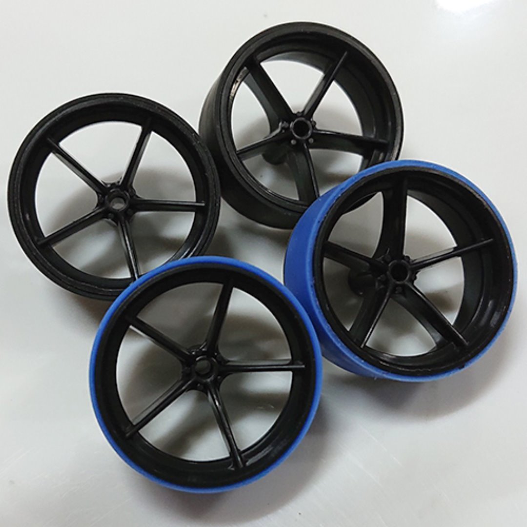 특수사이즈 회경 타이어(1) 24.5mm 휠 블랙/타이어 블루,블랙