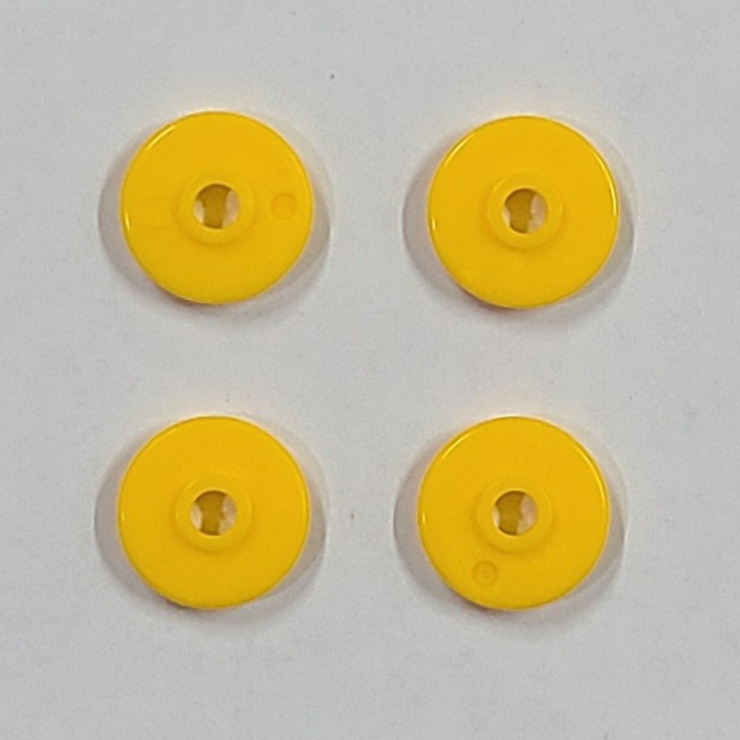[벌크33] 13mm 디시 타입 기본킷 롤러 노랑 4pcs
