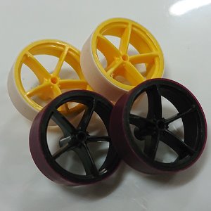특수사이즈 회경 타이어(4) 23.75mm 휠 블랙,옐로우/타이어 화이트,마룬