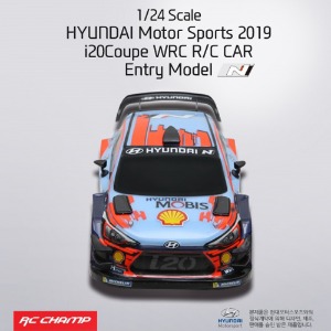 [알씨챔프] 1:24 현대 Hyundai I20 WRC 2019 TOY 버전 RC카 무선조정 자동차
