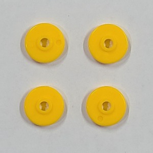 [벌크33] 13mm 디시 타입 기본킷 롤러 노랑 4pcs