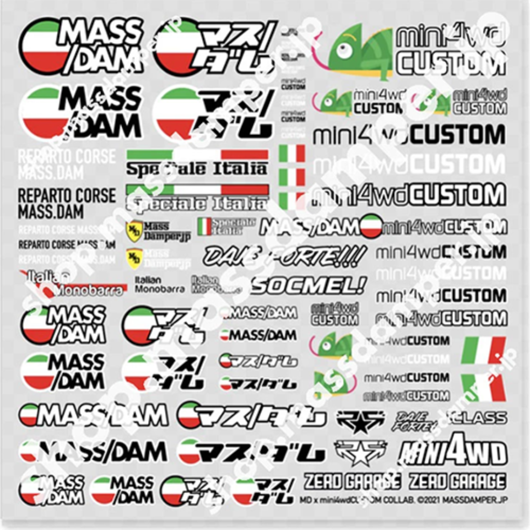 [M/D]mini4wdCUSTOM Speciale Italia Mini Decal Sheet
