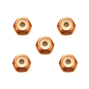 [95556] 2mm Aluminum Lock Nut  (Orange, 5pcs)